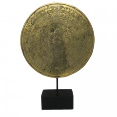 COIN ON STAND DECO BRONZE GOLD COLOR 
